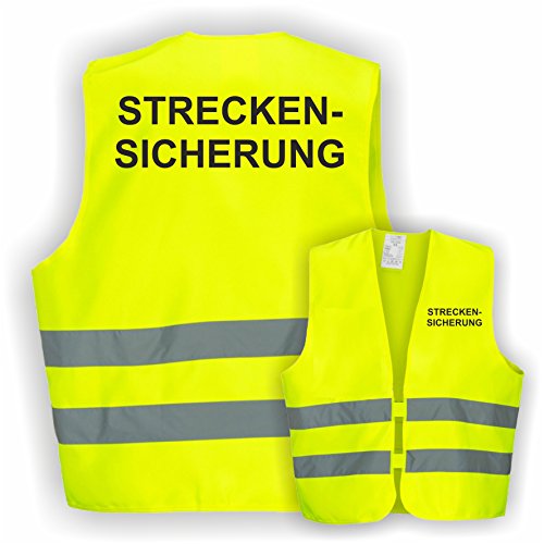 Warnweste GELB Sicherheitsweste Weste Streckensicherung (Streckensicherung 3er Paket)