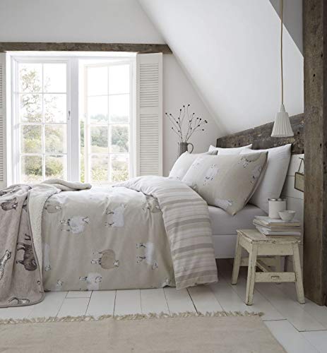 Catherine Lansfield Sheep Throw Natural 130x170cm