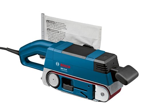 Bosch Professional GBS 75 AE Set, 750 W Nennaufnahmeleistung, 75 mm Schleiffläche, Koffer, Gewebeschleifband, Parallel-/Winkelanschlag, Grafitplatte - 3