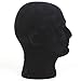 LuckyFine Male Black Styrofoam Foam Mannequin Manikin Head Model Glasses Wig Display Stand