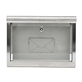 El buzón está hecho de acero inoxidable 304 de alta calidad, superficie de arrastre, diseño impermeable, accesorios galvanizados, paneles de vidrio templado, materiales de alta calidad para garantizar la durabilidad, adecuados para almacenar periódicos y revistas.
