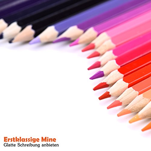 LiSmile 72 Farben Buntstifte Farbstifte -Set für Zeichnen, Skizzieren, Kunst und Erwachsene Malbücher, Perfektes Geschenk Für Hobbykünstler und Kinder - 3
