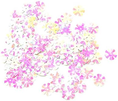 Papercellar Large Flower Shape Sequins White Pink - per pack