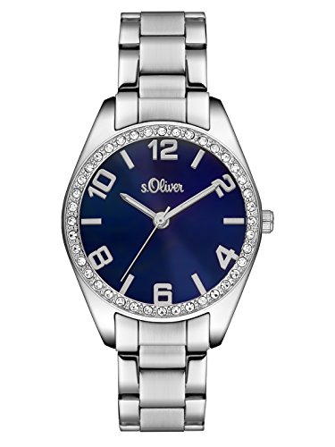 s.Oliver Damen-Armbanduhr Analog Quarz Edelstahl SO-3152-MQ