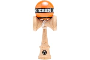 KROM Kendama MIKRO Orange - Mini Kendama en bois de hêtre - Entièrement jouable - Format de poche - Pour débutants et professionnels