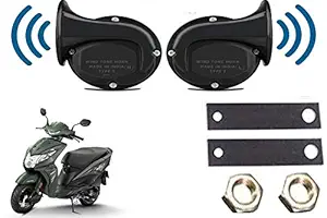 SHOP4U Skoda Type Windtone Snail Shape Horn for Honda Dio BS6