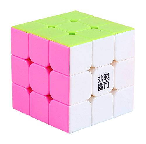 Oostifun YONGJUN YJ YULONG 3x3x3 Cube YuLong Puzzle Cube Toy Stickerless (Pink or Red Colours may vary)