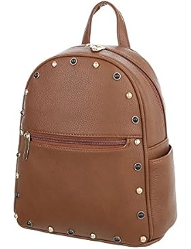 iTal-dEsiGn Damentasche Kleine Rucksack Freizeittasche Kunstleder TA-M1098
