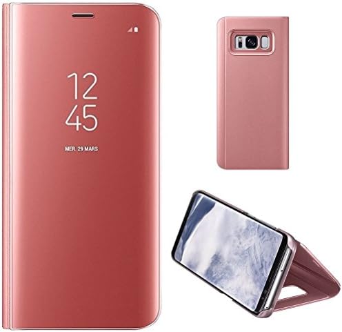 Mobile Phone Case Cover Shell for Samsung Galaxy S8/S8&nbsp;Plus Flexible Screen Protector &amp; Soft, Clear-View Flip Cover / Grip Pack with Mirror