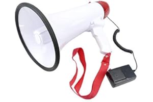 Cablematic BeMatik - Megáfono de 30W con grabación 10s y Sirena Altavoz portátil de 200x320 mm