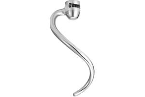 Namvo Gancho de Masa en Espiral de Acero Inoxidable de Repuesto para batidora con Soporte Elevador de tazón de 6 Cuartos, Accesorio Duradero para amasar Pan para Masa Pesada, fácil de Limpiar