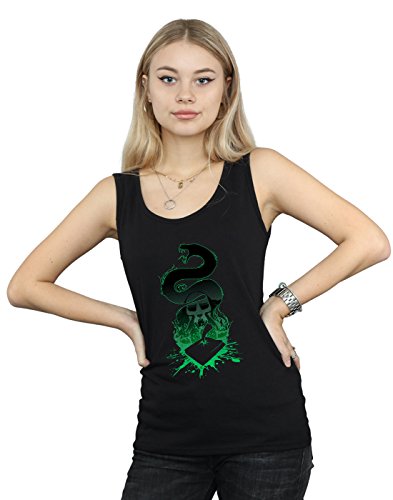 Harry Potter Mujer Nagini Silhouette Camiseta Sin Mangas Negro X-Large