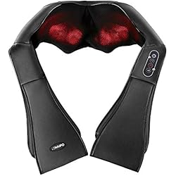 Naipo Masajeador de Cuello y Hombros Básico Shiatsu Masajeador Cervical con 3D Rotación y Función de Calor para Relajación de Fatiga en Casa, Oficina o Coche 2 Años Garantía