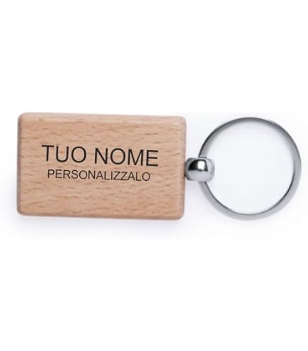 Fitwish MP CREATIVE SRL Portachiavi in Legno a Forma di Casa.Idea Regalo Perfetto per Lui e Lei,Natale e San Valentino,Ideale per Decorare la Casa Personalizzato con nomi (3 posti Bianco-color Legno