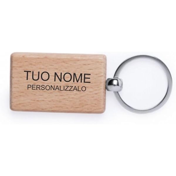 Portachiavi In Legno Inciso “Il Più Gufo Kine” – Regalo Originale Per Fisioterapista, Beige, 7,5 Cm, Artigianale