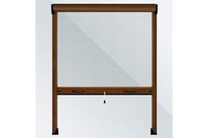 Mosquiteras Enrollables | Color Sapely Lacado - Nogal | 70 x 140 cm (Ancho x Alto) | Cortinadecor