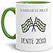 Produktbild Tassendruck Geschenk-Tasse Zum Ruhestand mit Lustigem Spruch:Ziel Erreicht 2019"/Rente/Rentner/Pension/Abschieds-Geschenk/2019 Innen & Henkel Hellgrün