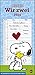 Peanuts Planer Wir zwei. Wandkalender 2020. Monatskalendarium. Spiralbindung. Format 16 x 34,7 cm by 