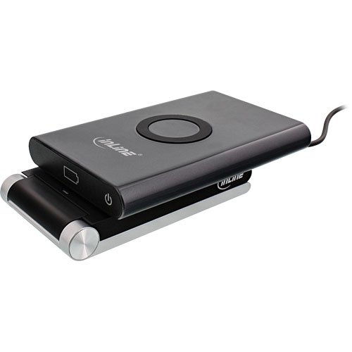 InLine 1477 Qi-Plate Powerbank 7000mAh drahtlos Charging induktiv laden und wiederaufladen schwarz - 4