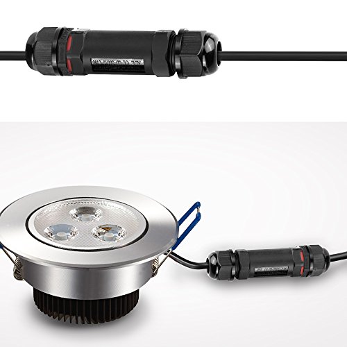 Kabelverbinder Wasserdicht IP68 Vitutech 2er-Pack Verbindungsmuffe Verbindungsbox für Ø1-13 mm Kabeldurchmesser Wasserdicht (schwarz) - 5
