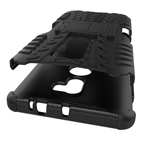 Xiaomi Mi5S Plus Funda   Heavy Duty  H  brida Rugged Armor Case Choque Absorci  n Protecci  n Dual Layer Bumper Carcasa con pata de Cabra para Xiaomi Mi5S Plus Negro