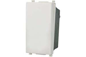 A2ZWORLD Interruttore Unipolare Compatibile Con Vimar Plana, 1P 16A, Bianco