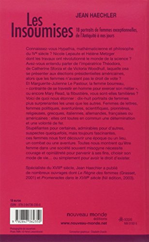 Book's Cover of Les insoumises : 18 portraits de femmes exceptionnelles