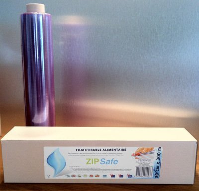 NATUR'AL PACKAGING Juego de 6 Rollos  Película Alimentos étirable Pro  Zip Cut  presentación: Alimentos, protección Fraicheur, de Horno microondas y congelador 30 cm x 300 m  sin DEHA