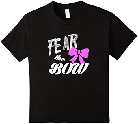 Kids Cheerleading Fear the Bow Cheer T-Shirt 10 Black