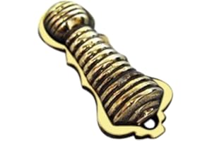 INFINITY DECOR Antique Solid Brass Victorian Beehive/Reeded Escutcheons in Various Finishes (Aged Brass)