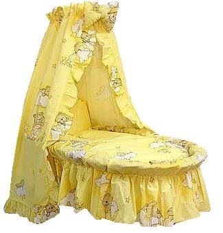 Preisvergleich Produktbild Amigos Stubenwagen Ausstattung XXL Bär auf Wolke gelb inkl. Matratze