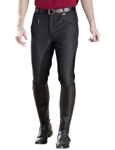 USG-Mens-Riding-Breeches-Malte-with-Black-Full-Patch-Size-50-Anthracite-Black