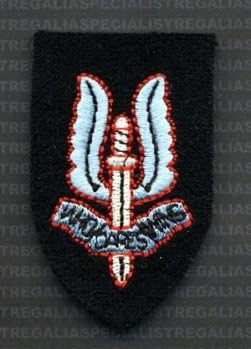 British Special Air Service or S.A.S. embroidered cloth beret badge