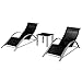 Produktbild SSITG 2x Sonnenliege Gartenliege Strandliege Liege Saunaliege Liegestuhl Alu + Tisch