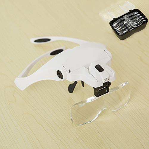 Preisvergleich Produktbild Mouchao Multi-Vergrößerungslupe mit Licht 9892b2 Lupe Glaslinse