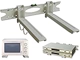 Ausziehbar von 32 bis 52 cm DRALL INSTRUMENTS Universal Mikrowellen Befestigung - ausziehbar bis 52 cm - Halter für Minibackofen Grillofen Kaffeeautomaten - Befestigung für Pizza-Ofen Küchenregal Silber Modell: H75S