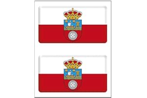 Artimagen Pegatina Bandera Rectángulo 2 uds. Cantabria Resina 48x26 mm/ud.
