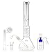 Produktbild UUYSU Bong Glas Mit Vorkühler 40cm Groß Bong Aktivkohlefilter 14,5 Bong Kopf 18.8 Schliff Mit Discount.de Bong Dab AdapterPercolator öl Bongs Wasserpfeife Bong Chillum Zubehör Recycler (Klar Große Spirale E)
