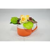 kleine Keramiktasse mit Röschen