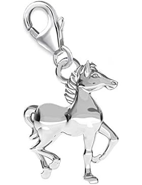 GH1A 3D Pferd CHARM 925 Echt Silber Anhänger Pferde Geschenkidee
