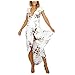 Produktbild Maxi Kleider - Xjp Frauen gedrucktes kurzes Hülsen-Kleid-Weiß (XXL)