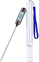 TOPELEK Kitchen Cooking Thermometer, Digital Multi-functional Food Thermometer with Instant Read, Long Probe, Backlit LCD Screen, Best for Food, Meat, Grill, BBQ, Milk, and Water (Battery Included)