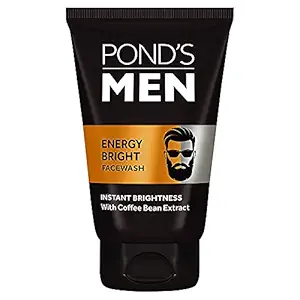 PONDS Mens Energy Bright Face Wash Coffee Beans Bright Skin, 100g