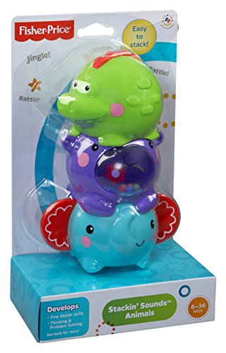 Mattel BGP41 – Fisher-Price Stapelfreunde, 3 niedliche Tiere - 14