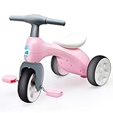 Es difícil para el bebé más pequeño subir y bajar de la bicicleta. La altura del bebé está a 28 cm de distancia del suelo, lo que facilita el uso del bebé.