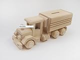 LKW Truck Spardose Holz ökologisches Spielzeug Laster Lastwagen Auto Modellauto Holz NEU Holz