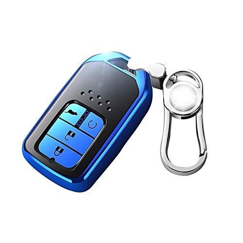 Lieyliso Honda Key Fob Cover Full Protection Key Fob Case with Key Chain Compatible Remote Control Smart Accord CIVIC JADE CRIDER XRV AVANCIER CRV (Color : Blue, Style : Original)
