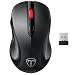 Produktbild Patuoxun kabellose Maus, 2,4 G, optisch, für PC, Laptop, Computer, mit Nano-Empfänger, 2400 DPI, 5 Anpassungsstufen, 6 Tasten, für Windows, Mac, Macbook Pro, Linux, Apple iMac – super energiesparend