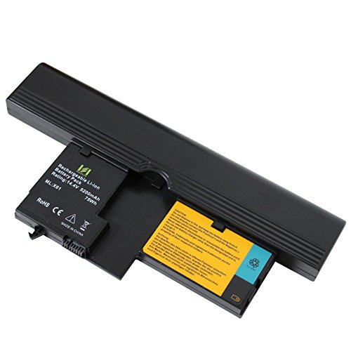 HASESS Hohe Kapazität 5200mAh 75Wh 14.4V Li-ion Ersatz Laptop Batterie Notebook Akku für Lenovo IBM ThinkPad X60 X61 Tablet 6363 7762 7764 7767 Fits 40Y8314 40Y8318 ASM 42T5209 FRU 42T5204 FRU 42T5206 – 12 Monate Garantie - 2