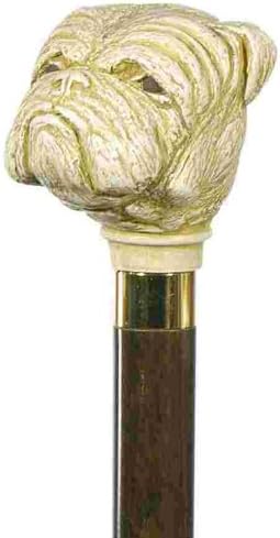 Classic CanesBulldog Headed Walking Stick Cane - Gold, 92cm